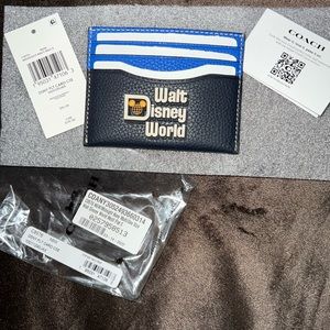 NWTs Disney x Coach ID Case Walt Disney World 50th Anniversary Collab Wallet